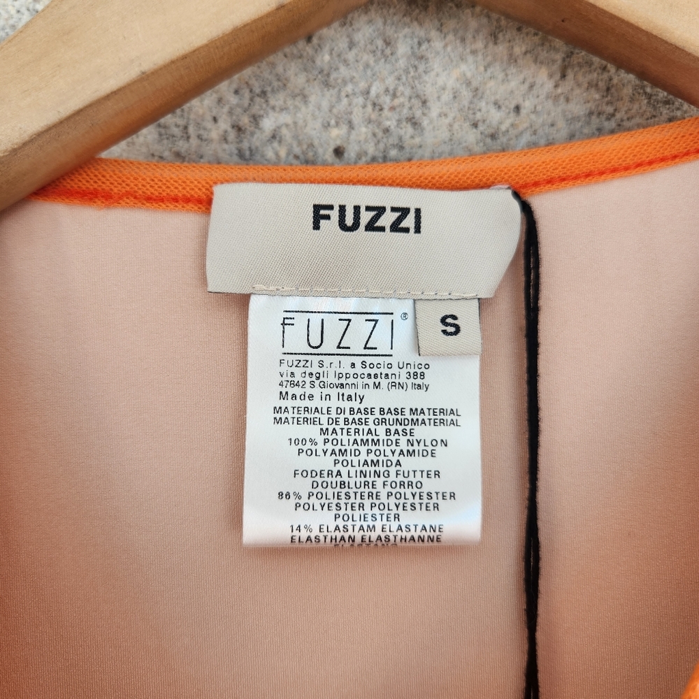 NWT Fuzzi Ruffle Mesh Dress In Minio - Picture 4 of 4